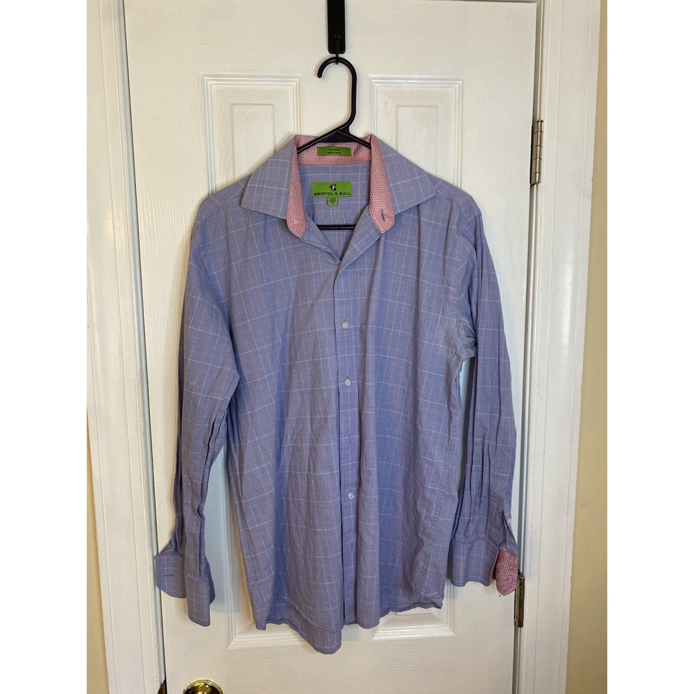 BRISTOL & BULL Medium Plaid Long Sleeve Button Up